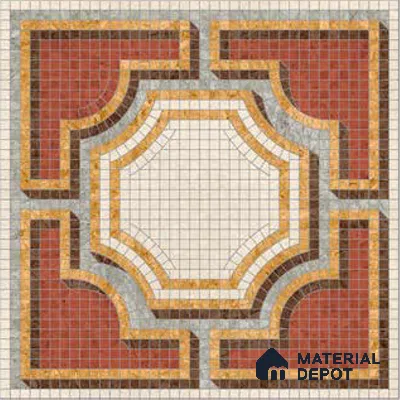 Moroccan Wall & Floor Tile TL 10020 B | CRV-113 | 1 ft x 1 ft Matte Finish Ceramic Tile - 10 mm | Suitable for Bathroom, Kitchen, Dining Area | Please Expect a Slight Variation of Pattern