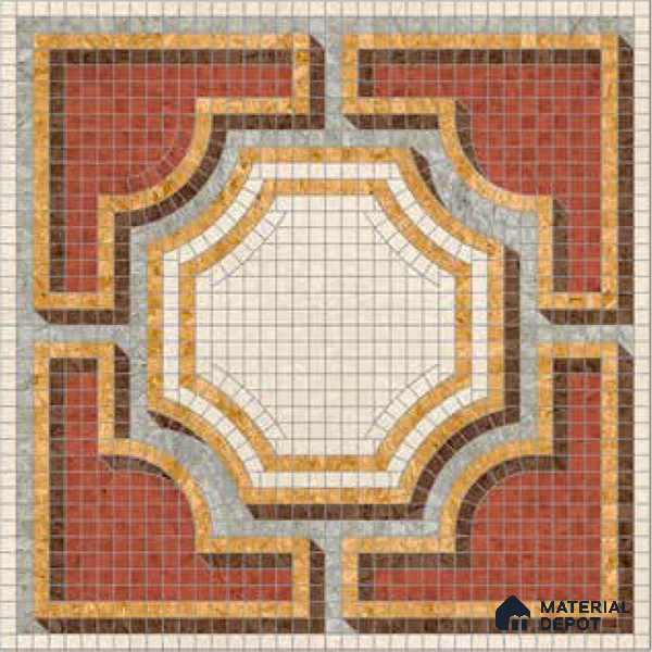 Moroccan Wall & Floor Tile TL 10020 B | CRV-113 | 1 ft x 1 ft Matte Finish Ceramic Tile - 10 mm | Suitable for Bathroom, Kitchen, Dining Area | Please Expect a Slight Variation of Pattern