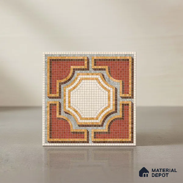 Moroccan Wall & Floor Tile TL 10020 B | CRV-113 | 1 ft x 1 ft Matte Finish Ceramic Tile - 10 mm | Suitable for Bathroom, Kitchen, Dining Area | Please Expect a Slight Variation of Pattern