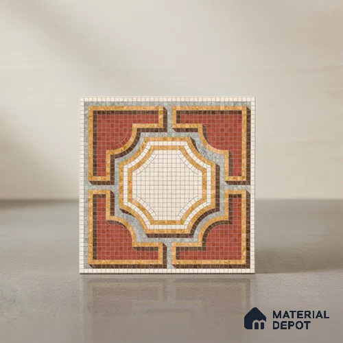 Moroccan Wall & Floor Tile TL 10020 B | CRV-113 | 1 ft x 1 ft Finish Ceramic Tile - 10 mm | Suitable for Bathroom, Kitchen, Dining Area | Please Expect a Slight Variation of Pattern