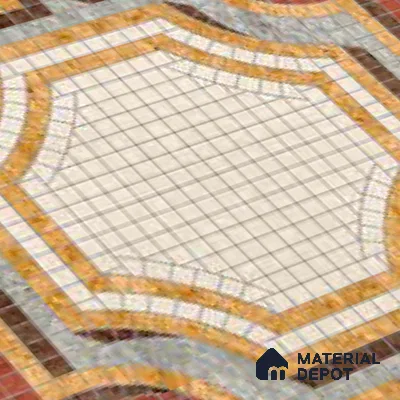 Moroccan Wall & Floor Tile TL 10020 B | CRV-113 | 1 ft x 1 ft Matte Finish Ceramic Tile - 10 mm | Suitable for Bathroom, Kitchen, Dining Area | Please Expect a Slight Variation of Pattern