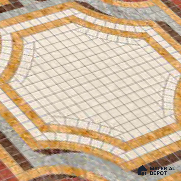 Moroccan Wall & Floor Tile TL 10020 B | CRV-113 | 1 ft x 1 ft Matte Finish Ceramic Tile - 10 mm | Suitable for Bathroom, Kitchen, Dining Area | Please Expect a Slight Variation of Pattern