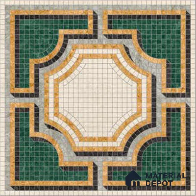 Moroccan Wall & Floor Tile TL 10020 | CRV-112 | 1 ft x 1 ft Matte Finish Ceramic Tile - 10 mm | Suitable for Bathroom, Kitchen, Dining Area | Please Expect a Slight Variation of Pattern