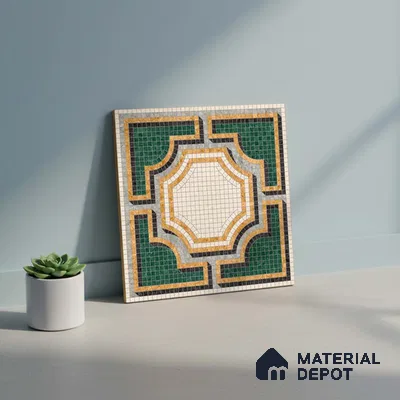 Moroccan Wall & Floor Tile TL 10020 | CRV-112 | 1 ft x 1 ft Matte Finish Ceramic Tile - 10 mm | Suitable for Bathroom, Kitchen, Dining Area | Please Expect a Slight Variation of Pattern