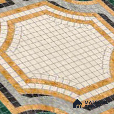 Moroccan Wall & Floor Tile TL 10020 | CRV-112 | 1 ft x 1 ft Matte Finish Ceramic Tile - 10 mm | Suitable for Bathroom, Kitchen, Dining Area | Please Expect a Slight Variation of Pattern