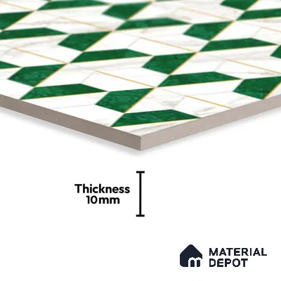 Moroccan Wall & Floor Tile TL 10044 | GR 6060 | 1 ft x 1 ft Matte Finish Ceramic Tile - 10 mm | Suitable for Bathroom, Kitchen, Balcony | Please Expect a Slight Variation of Pattern