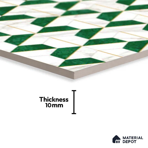 Moroccan Wall & Floor Tile TL 10044 | GR 6060 | 1 ft x 1 ft Matte Finish Ceramic Tile - 10 mm | Suitable for Bathroom, Kitchen, Balcony | Please Expect a Slight Variation of Pattern