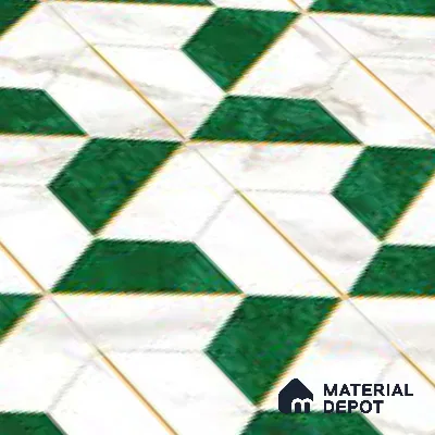 Moroccan Wall & Floor Tile TL 10044 | GR 6060 | 1 ft x 1 ft Matte Finish Ceramic Tile - 10 mm | Suitable for Bathroom, Kitchen, Balcony | Please Expect a Slight Variation of Pattern