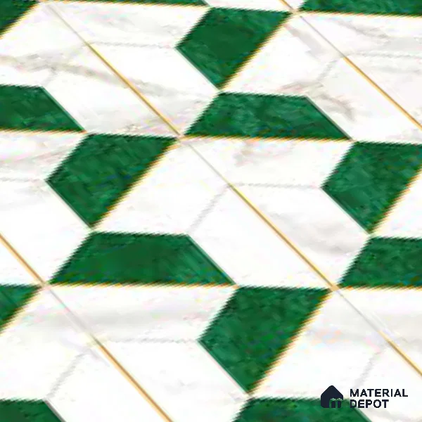 Moroccan Wall & Floor Tile TL 10044 | GR 6060 | 1 ft x 1 ft Matte Finish Ceramic Tile - 10 mm | Suitable for Bathroom, Kitchen, Balcony | Please Expect a Slight Variation of Pattern
