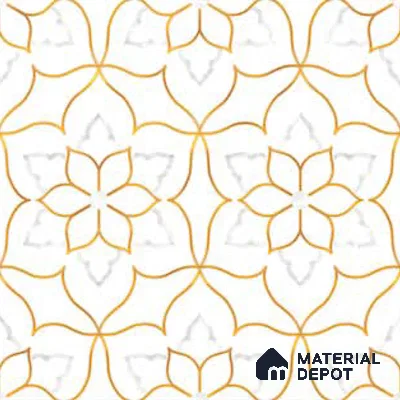 Moroccan Wall & Floor Tile TL 10046 | GR 6062 | 1 ft x 1 ft Matte Finish Ceramic Tile - 10 mm | Suitable for Bathroom, Kitchen, Balcony | Please Expect a Slight Variation of Pattern