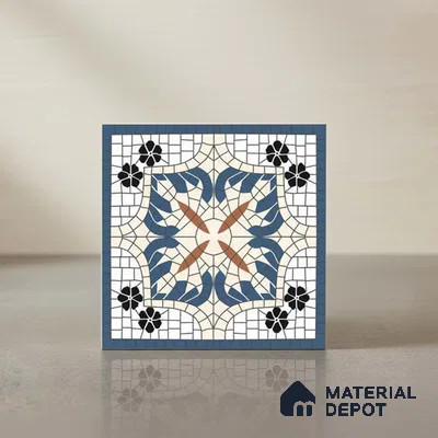 Moroccan Wall Tile TL 10019 | CRV-110 | 1 ft x 1 ft Matte Finish Ceramic Tile - 10 mm | Suitable for Bathroom, Kitchen, Balcony | Please Expect a Slight Variation of Pattern