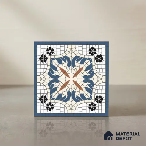Wall Tile TL 10019 | CRV-110 | 1 ft x 1 ft  Finish Ceramic Tile - 10 mm | Suitable for Living Room, Bedroom, Bathroom & Kitchen | Please Expect a Slight Variation of Pattern