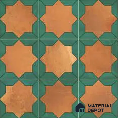 Wall & Floor Tile TL 10021 | CRV-114 | 1 ft x 1 ft  Finish Ceramic Tile - 10 mm | Suitable for Living Room, Bedroom, Bathroom & Kitchen | Please Expect a Slight Variation of Pattern