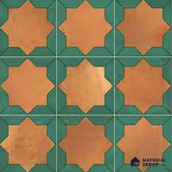 Wall & Floor Tile TL 10021 | CRV-114 | 1 ft x 1 ft  Finish Ceramic Tile - 10 mm | Suitable for Living Room, Bedroom, Bathroom & Kitchen | Please Expect a Slight Variation of Pattern