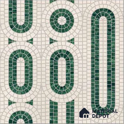 Moroccan Wall Tile TL 10012 | CRV-102 | 1 ft x 1 ft Matte Finish Ceramic Tile - 10 mm | Suitable for Bathroom, Kitchen, Balcony | Please Expect a Slight Variation of Pattern