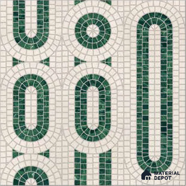 Moroccan Wall Tile TL 10012 | CRV-102 | 1 ft x 1 ft Matte Finish Ceramic Tile - 10 mm | Suitable for Bathroom, Kitchen, Balcony | Please Expect a Slight Variation of Pattern