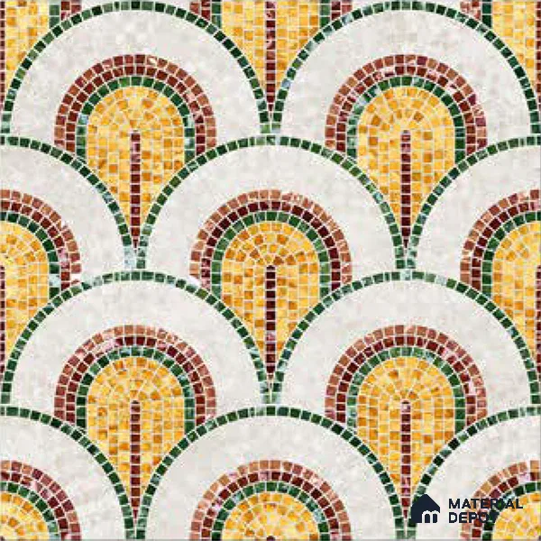 Moroccan Wall & Floor Tile TL 10042 B | CRV-98 | 1 ft x 1 ft Matte Finish Ceramic Tile - 10 mm | Suitable for Bathroom, Kitchen, Balcony | Please Expect a Slight Variation of Pattern