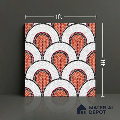 Moroccan Wall & Floor Tile TL 10042 | CRV-97 | 1 ft x 1 ft Matte Finish Ceramic Tile - 10 mm | Suitable for Bathroom, Kitchen, Balcony | Please Expect a Slight Variation of Pattern