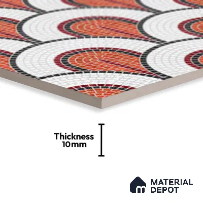 Moroccan Wall & Floor Tile TL 10042 | CRV-97 | 1 ft x 1 ft Matte Finish Ceramic Tile - 10 mm | Suitable for Bathroom, Kitchen, Balcony | Please Expect a Slight Variation of Pattern