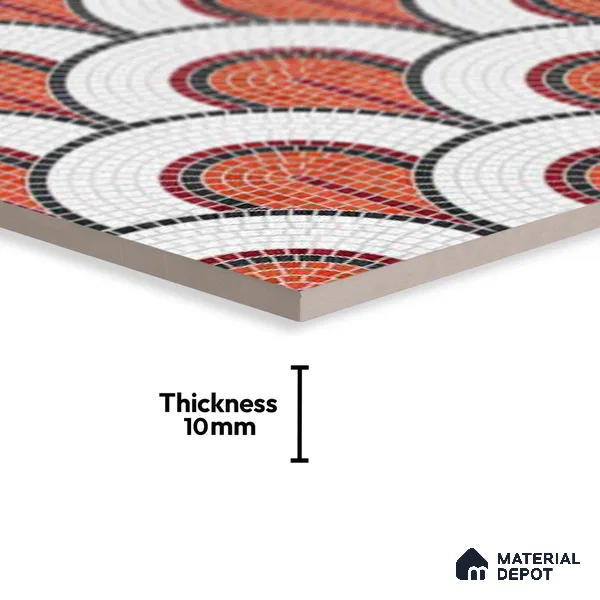 Moroccan Wall & Floor Tile TL 10042 | CRV-97 | 1 ft x 1 ft Matte Finish Ceramic Tile - 10 mm | Suitable for Bathroom, Kitchen, Balcony | Please Expect a Slight Variation of Pattern