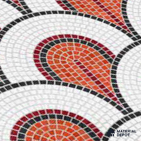 Moroccan Wall & Floor Tile TL 10042 | CRV-97 | 1 ft x 1 ft Matte Finish Ceramic Tile - 10 mm | Suitable for Bathroom, Kitchen, Balcony | Please Expect a Slight Variation of Pattern