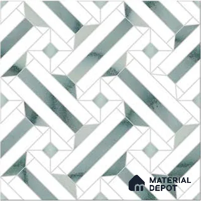 Moroccan Wall & Floor Tile TL 10033 | CRV-82 | 1 ft x 1 ft Matte Finish Ceramic Tile - 10 mm | Suitable for Bathroom, Kitchen, Balcony | Please Expect a Slight Variation of Pattern