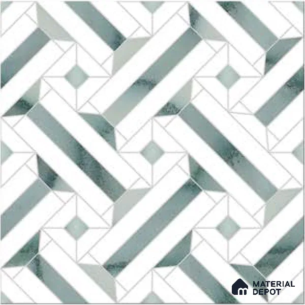 Moroccan Wall & Floor Tile TL 10033 | CRV-82 | 1 ft x 1 ft Matte Finish Ceramic Tile - 10 mm | Suitable for Bathroom, Kitchen, Balcony | Please Expect a Slight Variation of Pattern