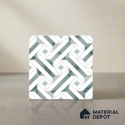 Moroccan Wall & Floor Tile TL 10033 | CRV-82 | 1 ft x 1 ft Matte Finish Ceramic Tile - 10 mm | Suitable for Bathroom, Kitchen, Balcony | Please Expect a Slight Variation of Pattern