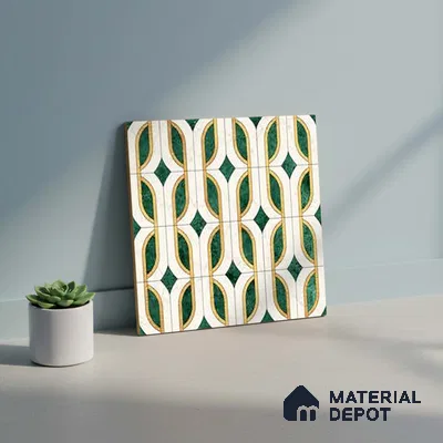 Moroccan Wall & Floor Tile TL 10022 | CRV-115 | 1 ft x 1 ft Matte Finish Ceramic Tile - 10 mm | Suitable for Bathroom, Kitchen, Balcony | Please Expect a Slight Variation of Pattern