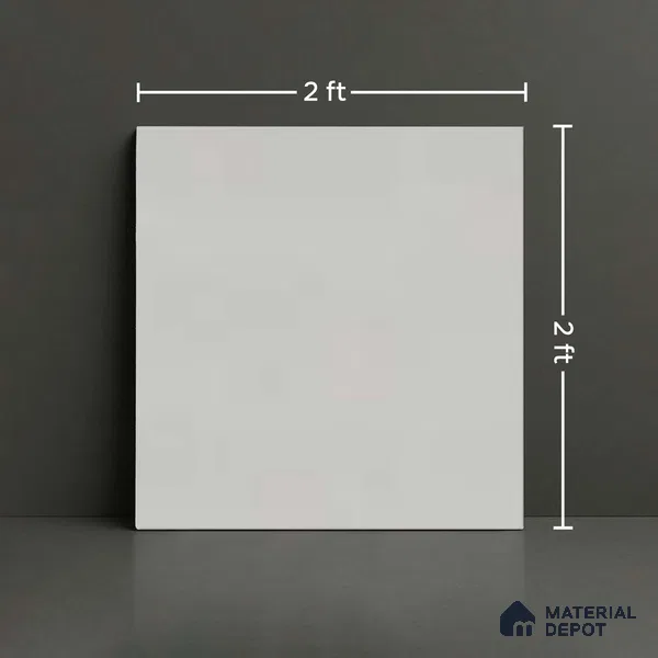 Plain Floor & Wall Tile TL 06606 C 2 ft x 2 ft Grey Vitrified Matte Finish Tile - 9 mm | Ideal for Living Room,Bedroom,Bathroom,Kitchen | Please Expect a Slight Variation of Pattern