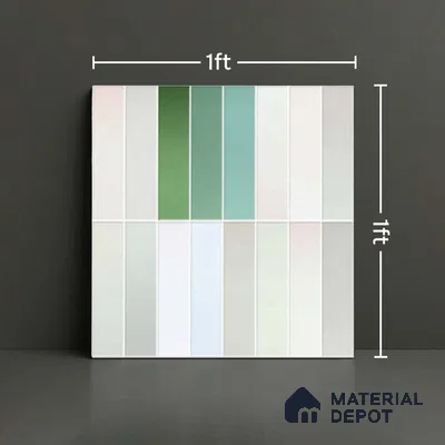 Wall Tile TL 10011 | CRV-101 | 1 ft x 1 ft  Matte Finish Ceramic Tile - 10 mm | Suitable for Kitchen, Bathroom & Dining Area | Please Expect a Slight Variation of Pattern