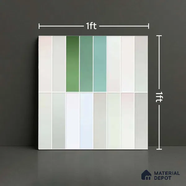 Wall Tile TL 10011 | CRV-101 | 1 ft x 1 ft  Matte Finish Ceramic Tile - 10 mm | Suitable for Kitchen, Bathroom & Dining Area | Please Expect a Slight Variation of Pattern