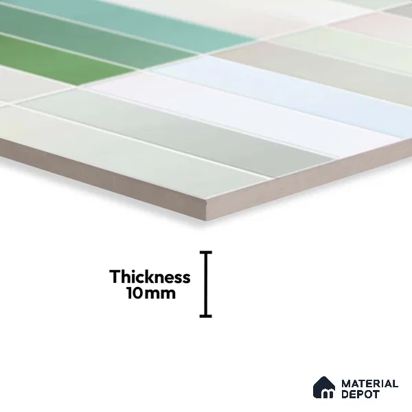 Wall Tile TL 10011 | CRV-101 | 1 ft x 1 ft  Matte Finish Ceramic Tile - 10 mm | Suitable for Kitchen, Bathroom & Dining Area | Please Expect a Slight Variation of Pattern