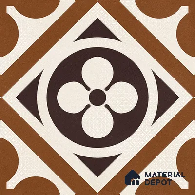 Moroccan Wall & Floor Tile TL 06444 B Vintagia Doric 8 x 8 inch Ceramic Matte Finish - 10 mm  | Suitable for Accent / Feature Walls, Bathroom, Kitchen Wall & Backsplashes (Sample)