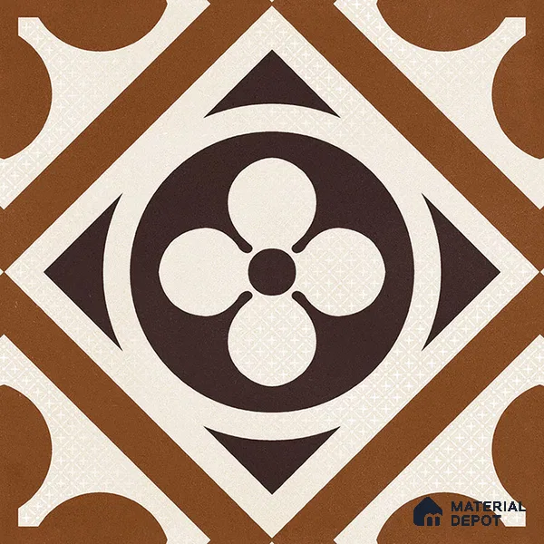 Moroccan Wall & Floor Tile TL 06444 B Vintagia Doric 8 x 8 inch Ceramic Matte Finish - 10 mm  | Suitable for Accent / Feature Walls, Bathroom, Kitchen Wall & Backsplashes (Sample)