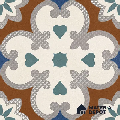 Moroccan Wall & Floor Tile TL 06444 C Vintagia Lomba 8 x 8 inch Ceramic Matte Finish - 10 mm  | Suitable for Accent / Feature Walls, Bathroom, Kitchen Wall & Backsplashes (Sample)