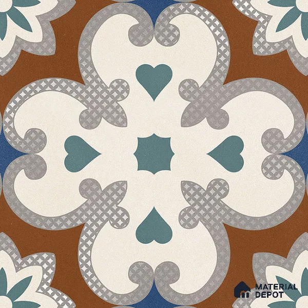 Moroccan Wall & Floor Tile TL 06444 C Vintagia Lomba 8 x 8 inch Ceramic Matte Finish - 10 mm  | Suitable for Accent / Feature Walls, Bathroom, Kitchen Wall & Backsplashes (Sample)