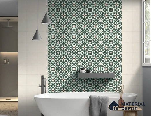 Plain Wall Tile TL 06445 G Vintagia Retro Sand 8 x 8 inch Ceramic Matte Finish - 10 mm  | Suitable for Accent / Feature Walls, Bathroom, Kitchen Wall & Backsplashes (Sample)