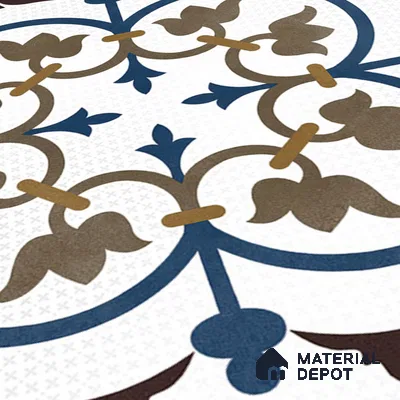 Moroccan Wall & Floor Tile TL 06443 Vintagia Bissel 8 x 8 inch Ceramic Matte Finish - 10 mm  | Suitable for Accent / Feature Walls, Bathroom, Kitchen Wall & Backsplashes (Sample)