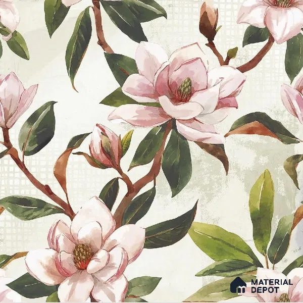 Subway Floral Wall Tile TL 06432 B Coastal Lilac Fiore 8 x 8 inch Ceramic Matte Finish - 10 mm | 8 Random Design | Suitable for Accent / Feature Walls, Bathroom, Kitchen Wall & Backsplashes (Sample)