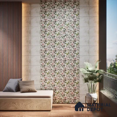 Subway Wall Tile TL 06432 C Coastal Lilac Base 8 x 8 inch Ceramic Matte Finish - 10 mm | 8 Random Design | Suitable for Accent / Feature Walls, Bathroom, Kitchen Wall & Backsplashes (Sample)