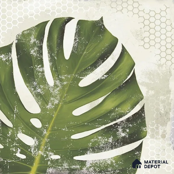 Subway Floral Wall Tile TL 06432 Coastal Lilac Amazonia 8 x 8 inch Ceramic Matte Finish - 10 mm | 12 Random Design | Suitable for Accent / Feature Walls, Bathroom, Kitchen Wall & Backsplashes (Sample)
