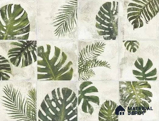 Subway Floral Wall Tile TL 06432 Coastal Lilac Amazonia 8 x 8 inch Ceramic Matte Finish - 10 mm | 12 Random Design | Suitable for Accent / Feature Walls, Bathroom, Kitchen Wall & Backsplashes (Sample)