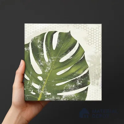 Subway Floral Wall Tile TL 06432 Coastal Lilac Amazonia 8 x 8 inch Ceramic Matte Finish - 10 mm | 12 Random Design | Suitable for Accent / Feature Walls, Bathroom, Kitchen Wall & Backsplashes (Sample)