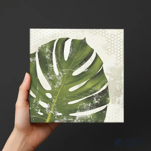 Subway Floral Wall Tile TL 06432 Coastal Lilac Amazonia 8 x 8 inch Ceramic Matte Finish - 10 mm | 12 Random Design | Suitable for Accent / Feature Walls, Bathroom, Kitchen Wall & Backsplashes (Sample)