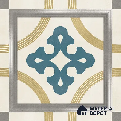 Moroccan Wall & Floor Tile TL 06442 C Vintagia Olean 8 x 8 inch Ceramic Matte Finish - 10 mm  | Suitable for Accent / Feature Walls, Bathroom, Kitchen Wall & Backsplashes (Sample)