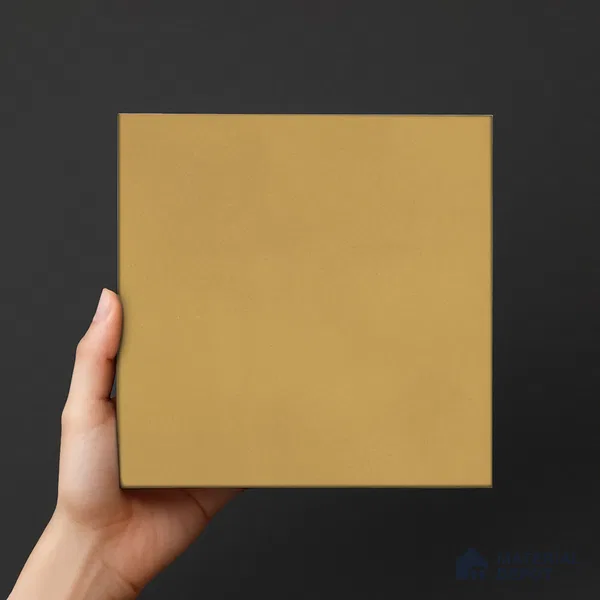 Plain Wall & Floor Tile TL 06442 D Vintagia Retro Gold 8 x 8 inch Ceramic Matte Finish - 10 mm  | Suitable for Accent / Feature Walls, Bathroom, Kitchen Wall & Backsplashes (Sample)
