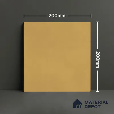 Plain Wall & Floor Tile TL 06442 D Vintagia Retro Gold 8 x 8 inch Ceramic Matte Finish - 10 mm  | Suitable for Accent / Feature Walls, Bathroom, Kitchen Wall & Backsplashes (Sample)