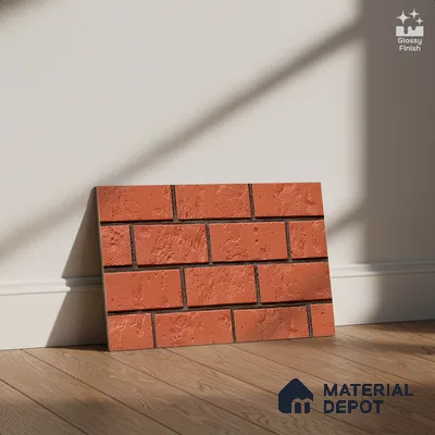 Brick Wall Tile TL 05775 Mystic Red 450x300 mm Glossy Finish Ceramic Tile - 7 mm