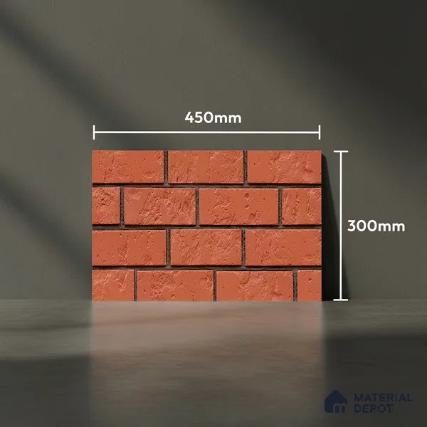 Brick Wall Tile TL 05775 Mystic Red 450x300 mm Glossy Finish Ceramic Tile - 7 mm